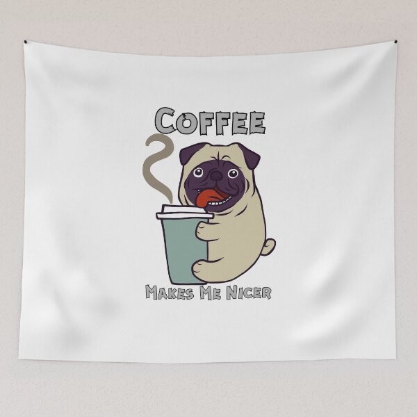 Item preview, Coffee Makes Me Nicer designed and sold by LuveraxArt.