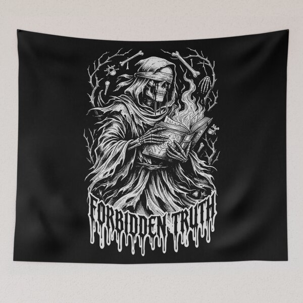 Item preview, Forbidden Truth - Dark Fantasy Grim Reaper Illustration designed and sold by LockjowArt.