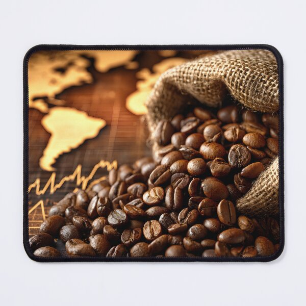 Item preview, Coffee Beans on World Map Background with Graphs designed and sold by Artessie.