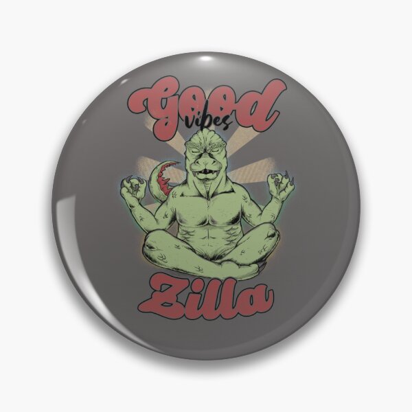 Item preview, Good Vibes Zilla - Meditating Kaiju Yoga Parody designed and sold by MrGlayga.