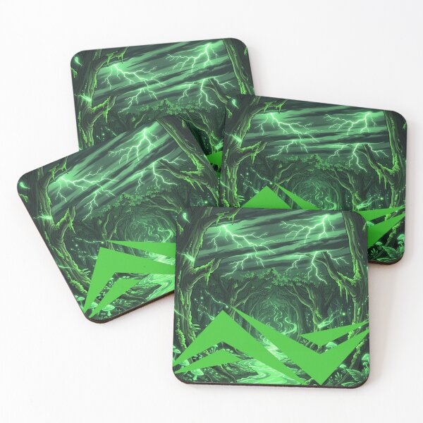 Item preview, Neon Forest Storm – Electric Green Vision designed and sold by DervoTeck2767.