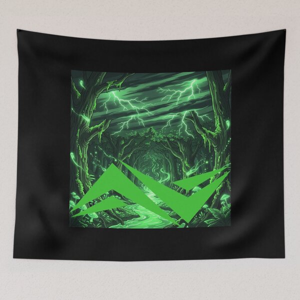 Item preview, Neon Forest Storm – Electric Green Vision designed and sold by DervoTeck2767.