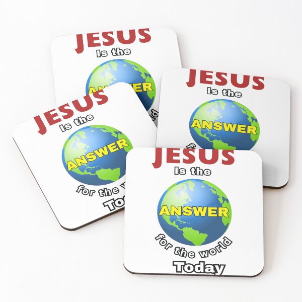 Item preview, Jesus Is the Answer for the World Today Inspirational Christian Typography designed and sold by LaurieCreations.