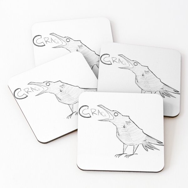 Item preview, Crack Crow Sketch – Dark Raven Cartoon Art designed and sold by alx-san.