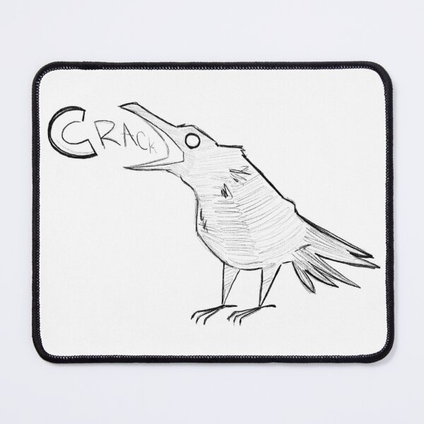 Item preview, Crack Crow Sketch – Dark Raven Cartoon Art designed and sold by alx-san.