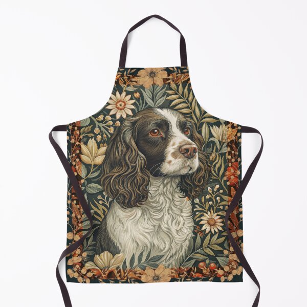Item preview, English Springer Spaniel William Morris Floral Dog Art designed and sold by AntiqueImages.