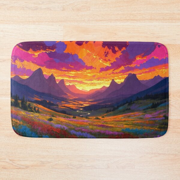 Item preview, Vibrant sunset mountain scene  designed and sold by Nexus Space.