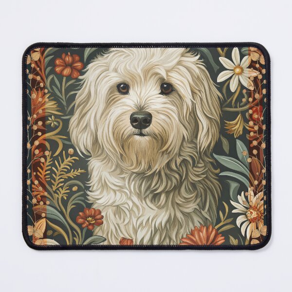 Item preview, Cute White Shaggy Dog Havanese or Maltese designed and sold by AntiqueImages.