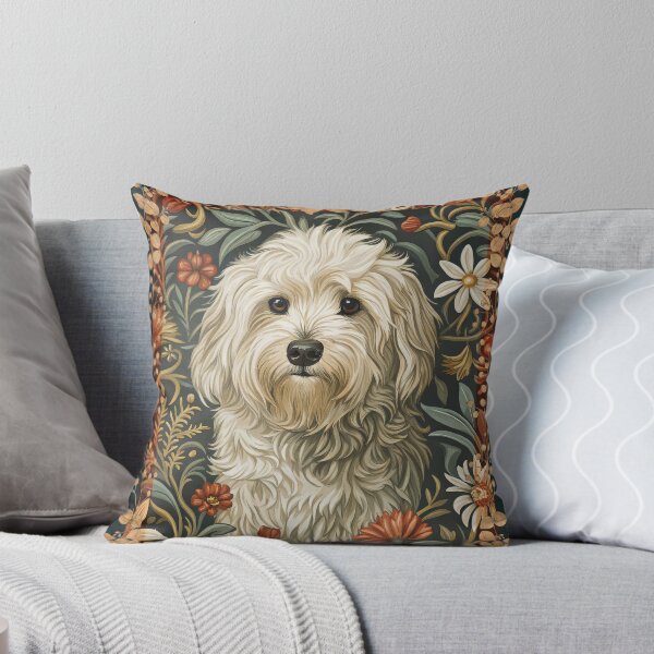 Item preview, Cute White Shaggy Dog Havanese or Maltese designed and sold by AntiqueImages.