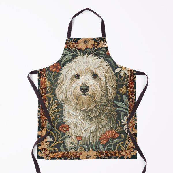 Item preview, Cute White Shaggy Dog Havanese or Maltese designed and sold by AntiqueImages.