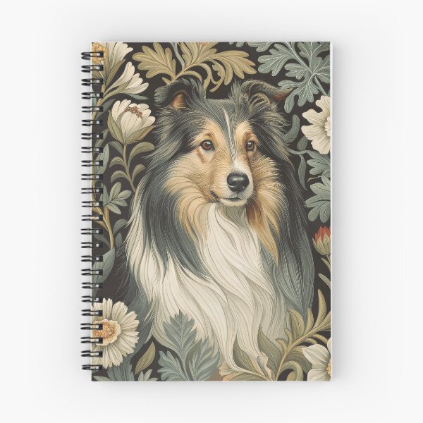 Item preview, Shetland Sheepdog William Morris Floral Art designed and sold by AntiqueImages.