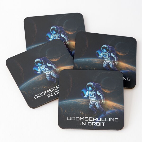 Item preview, Doomscrolling In Orbit designed and sold by QuietNovaShop.