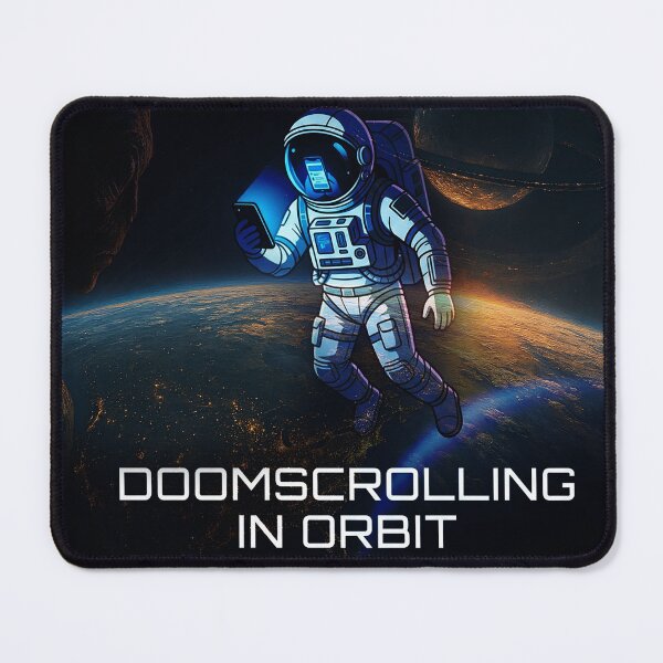 Item preview, Doomscrolling In Orbit designed and sold by QuietNovaShop.