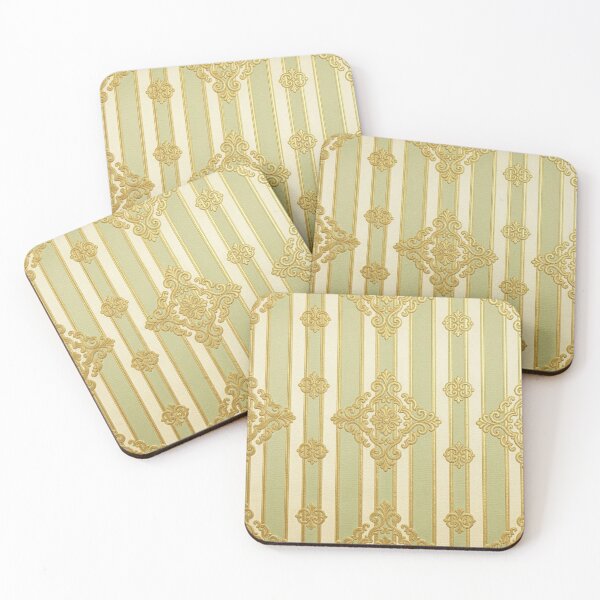 Item preview, Striped Pistachio & Gold Baroque designed and sold by DesignsByPrnces.