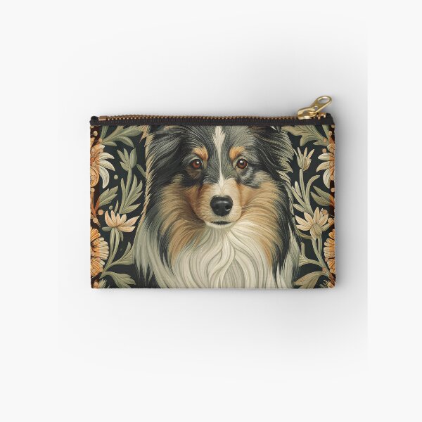 Item preview, Vintage Sheltie Dog William Morris Floral Art designed and sold by AntiqueImages.