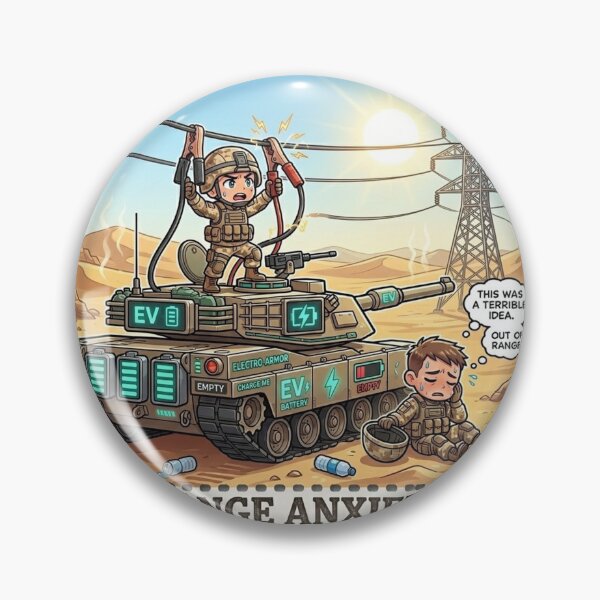 Item preview, EV Tank Range Anxiety - Funny Electric Vehicle Sticker designed and sold by sabarinath3421.