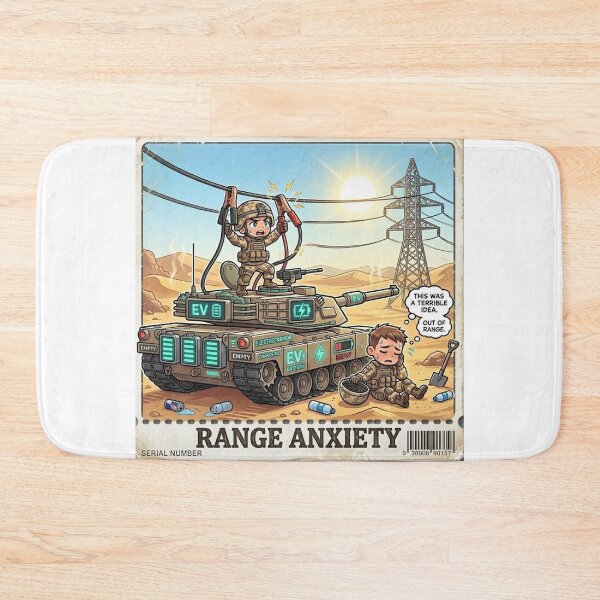 Item preview, EV Tank Range Anxiety - Funny Electric Vehicle Sticker designed and sold by sabarinath3421.