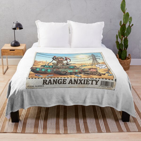 Item preview, EV Tank Range Anxiety - Funny Electric Vehicle Sticker designed and sold by sabarinath3421.