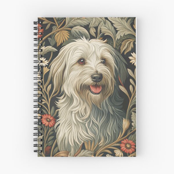Item preview, Tibetan Terrier or Beardie Vintage Floral designed and sold by AntiqueImages.