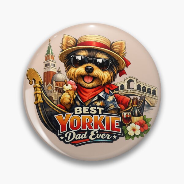 Item preview, Yorkie in Venice – Romantic Travel Dog designed and sold by Yorkie Magic Studio .