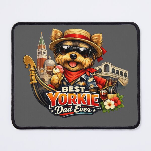 Item preview, Yorkie in Venice – Romantic Travel Dog designed and sold by Yorkie Magic Studio .