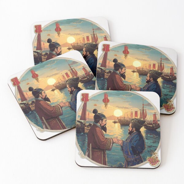 Item preview, Kublai Khan e Marco Polo se despedindo designed and sold by juanorcino.