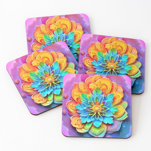 Item preview, Colorful, abstract floral art in space designed and sold by Mianku | Für das Leben.