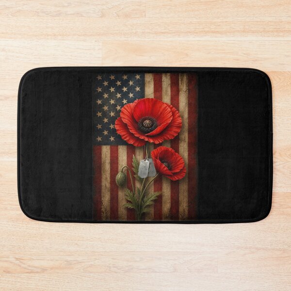 Item preview, Red Poppy & Dog Tags America 250 Memorial Veterans Remembrance designed and sold by Cute & Sassy Custom Gifting Boutiques.