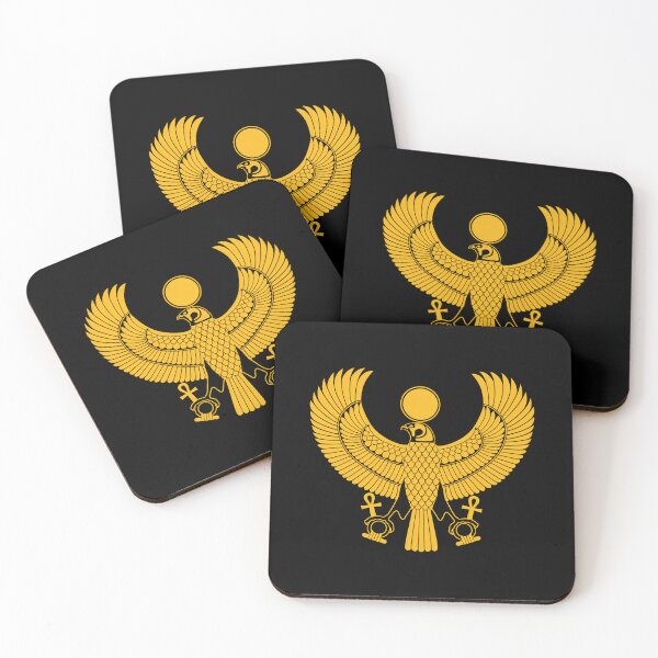 Item preview, Majestic Golden Winged Falcon Horus Ra designed and sold by Ahmed-G-Designs.