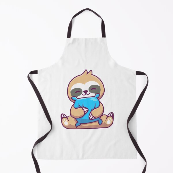 Item preview, Cute Sloth Hugging Blue Pillow Cartoon designed and sold by Zhi Deng.