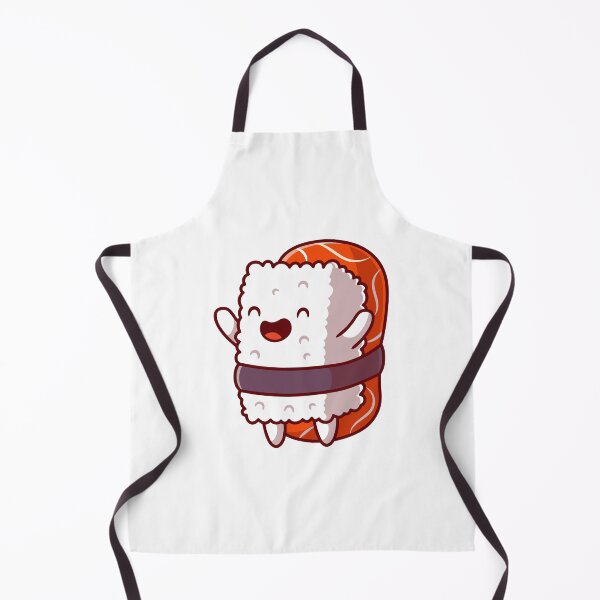 Item preview, Happy Kawaii Salmon Nigiri Sushi Cartoon designed and sold by Zhi Deng.
