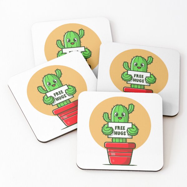 Item preview, Cute Cactus Free Hugs Funny Cartoon designed and sold by Zhi   Deng.