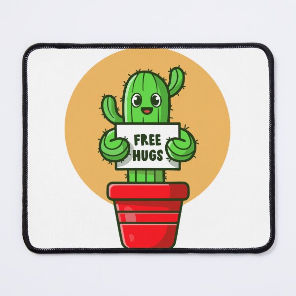 Item preview, Cute Cactus Free Hugs Funny Cartoon designed and sold by Zhi Deng.