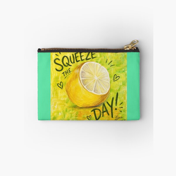 Item preview, SQUEEZE THE DAY | Bright Lemon Design | Funny Summer Citrus Art designed and sold by BlueberrySwan.