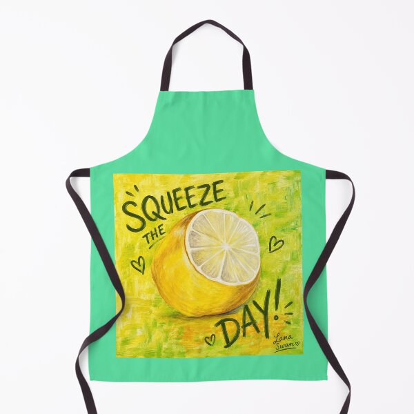 Item preview, SQUEEZE THE DAY | Bright Lemon Design | Funny Summer Citrus Art designed and sold by BlueberrySwan.