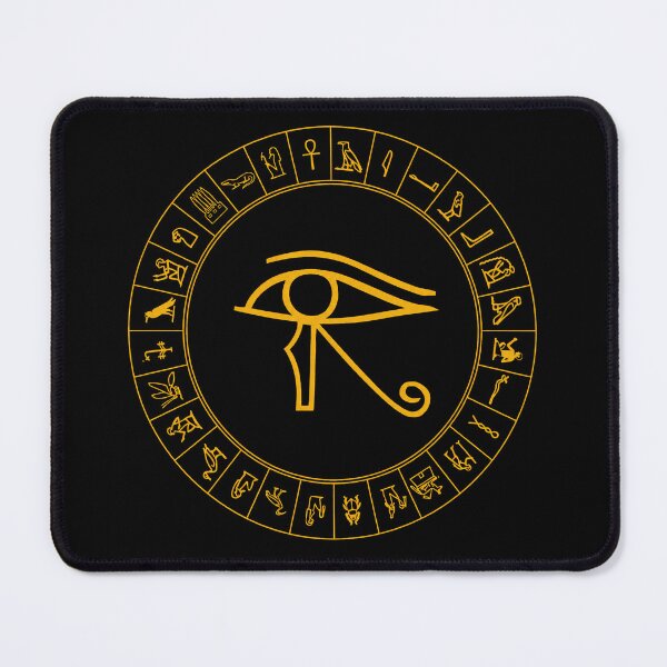 Item preview, Golden Eye of Horus Hieroglyphic Circle designed and sold by Ahmed-G-Designs.