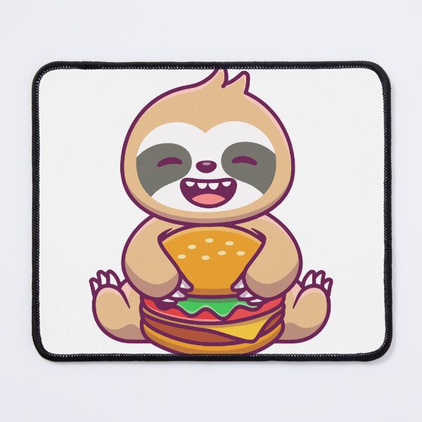 Item preview, Cute Sloth Eating Huge Cheeseburger designed and sold by Zhi Deng.