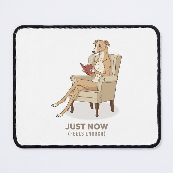 Item preview, Vintage Greyhound Dog Reading Book Cozy Art designed and sold by Cozy Vintage Animal.