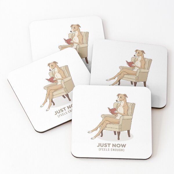 Item preview, Vintage Greyhound Dog Reading Book Cozy Art designed and sold by Cozy Vintage Animal.