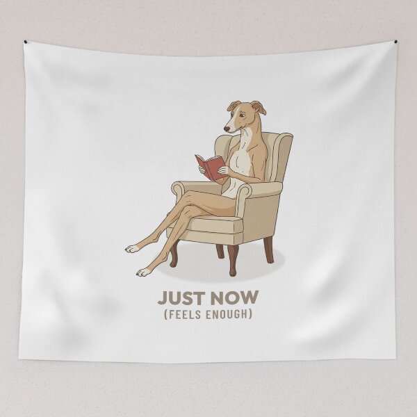 Item preview, Vintage Greyhound Dog Reading Book Cozy Art designed and sold by Cozy Vintage Animal.