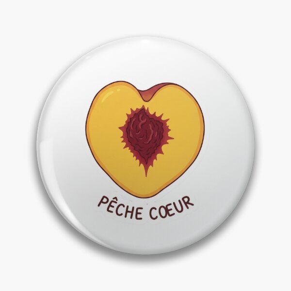 Item preview, Sweet Heart-Shaped Peach Illustration  designed and sold by rissershop.
