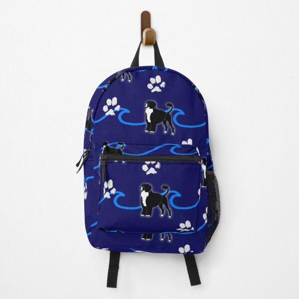 Item preview, Blue Ocean Sea Wave Portuguese Water Dog Portie PWD | Dog Puppy Lover | Sport Working | AKC | Seamless Repeating Pattern designed and sold by yashiki.