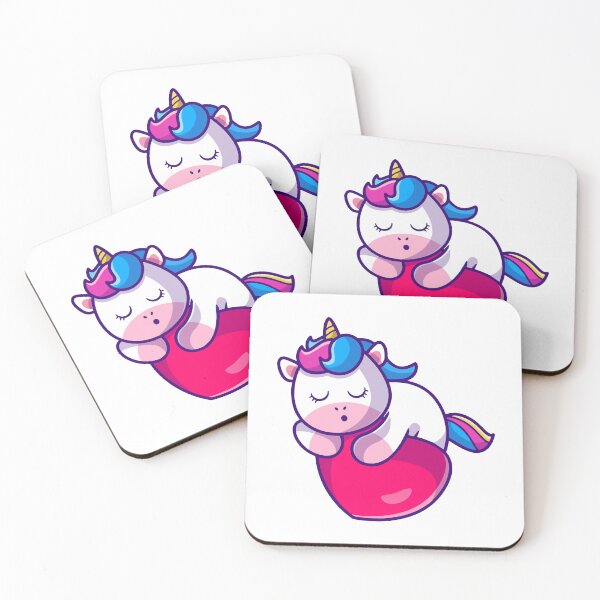 Item preview, Cute Sleeping Unicorn On Pink Heart designed and sold by Zhi   Deng.