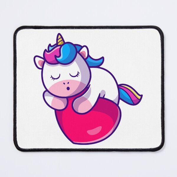 Item preview, Cute Sleeping Unicorn On Pink Heart designed and sold by Zhi Deng.
