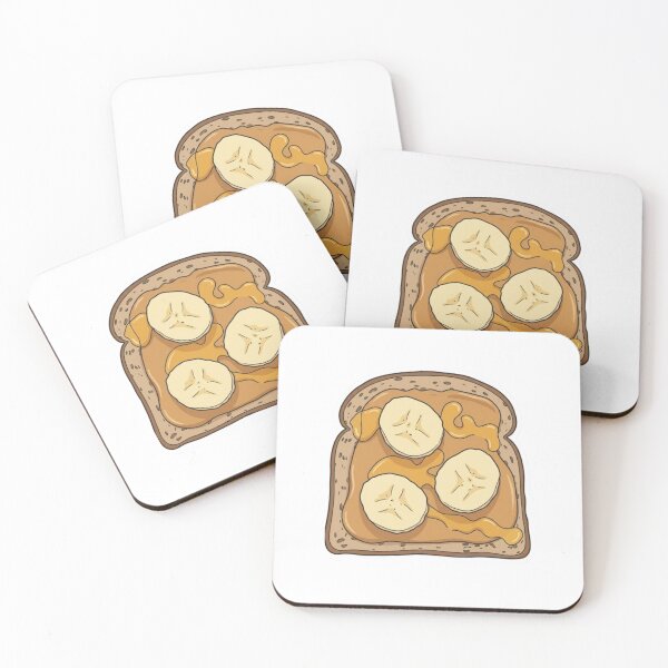 Item preview, Peanut Butter and Banana Toast Illustration  designed and sold by rissershop.