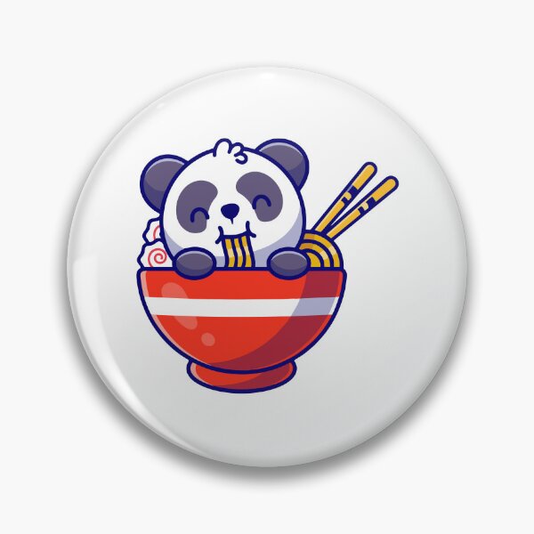 Item preview, Cute Panda Eating Ramen Noodles Bowl designed and sold by Zhi   Deng.