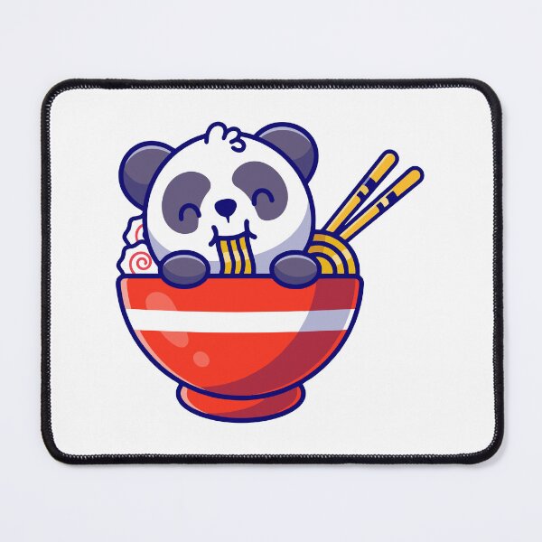 Item preview, Cute Panda Eating Ramen Noodles Bowl designed and sold by Zhi Deng.