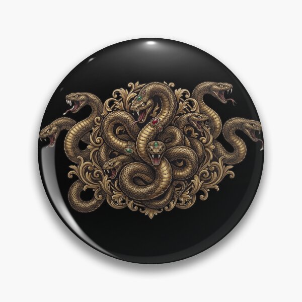 Item preview, Vintage Baroque Medusa Snakes Greek Mythology designed and sold by ZENVIRART.