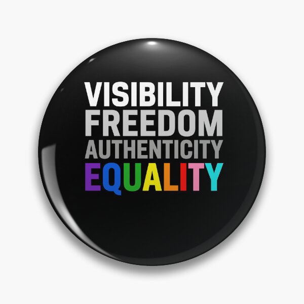 Item preview, Freedom Authenticity Equality Rainbow Pride Typography Shirt designed and sold by What you are is Beautiful.