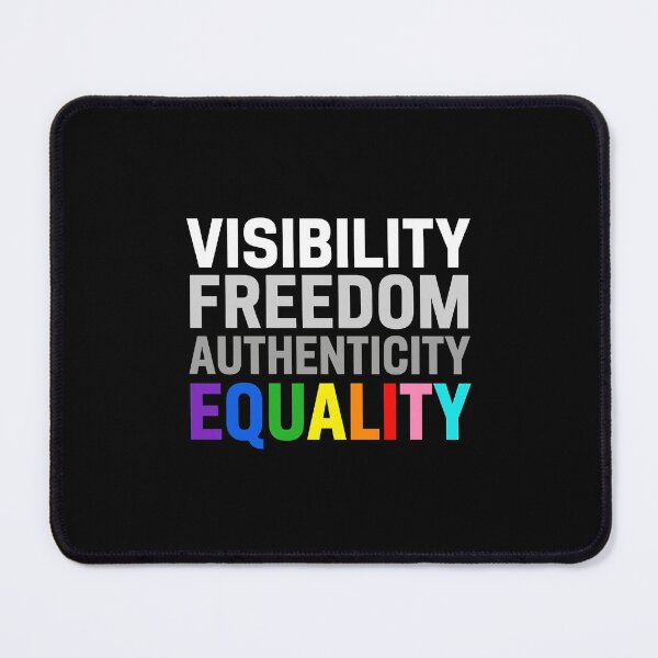 Item preview, Freedom Authenticity Equality Rainbow Pride Typography Shirt designed and sold by What you are is Beautiful.